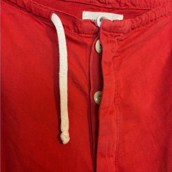 Imogene + Willie Lounge Pant Red Cotton Linen Blend slouchy Women’s Size S - Picture 7 of 7